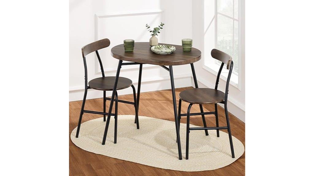 modern oval dining set
