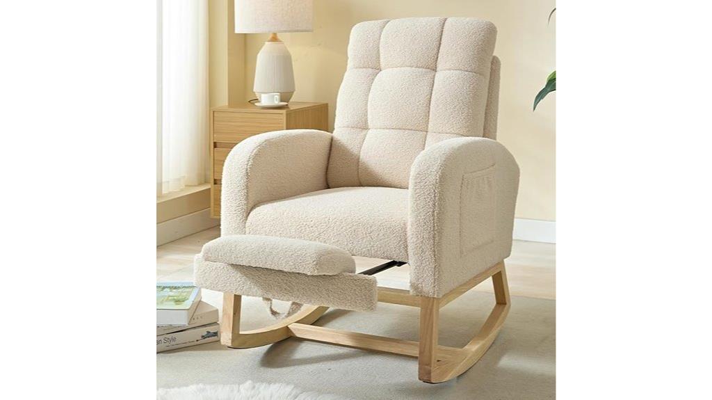 nursery rocking chair footrest