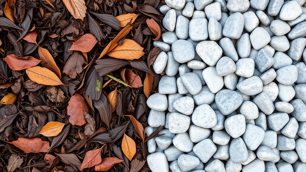 organic vs mineral mulches