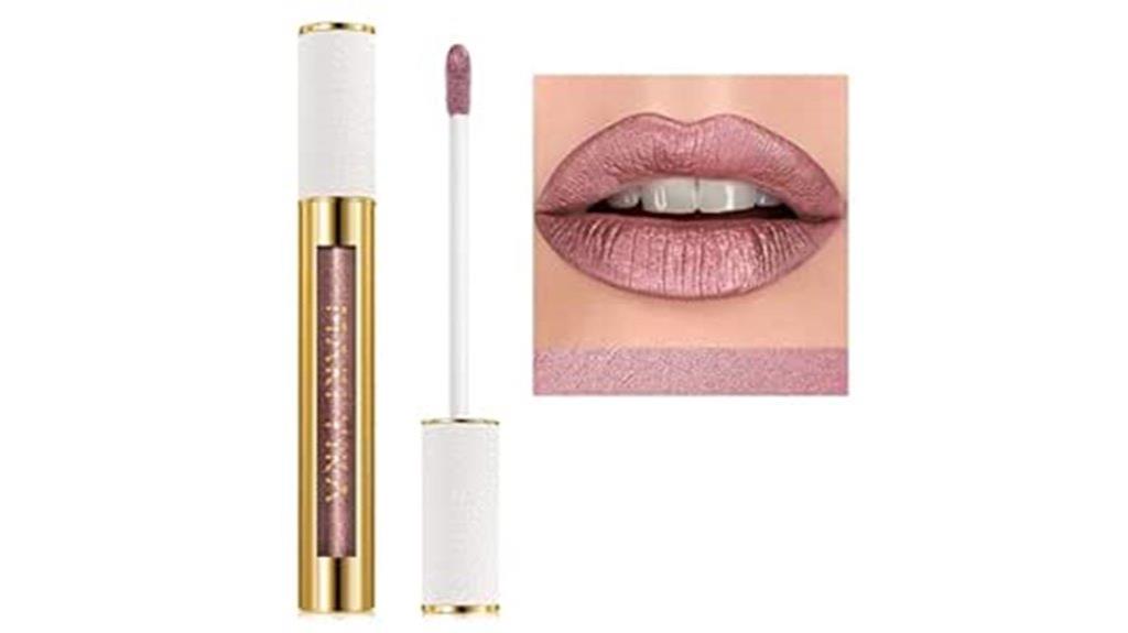 pink metallic lipstick for women