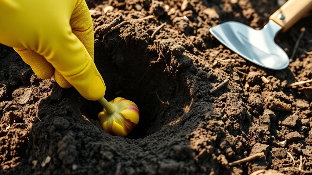 plant bulbs at proper depth