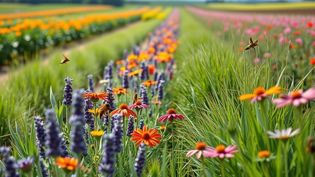 plant pollinator strips boost yields