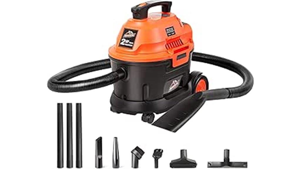 portable 2 5 gallon wet dry vac