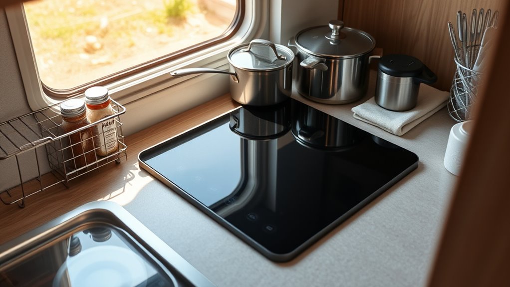 portable efficient cooking features