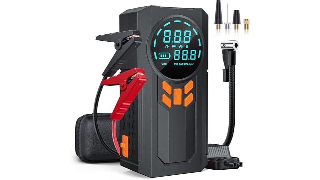 powerful jump starter compressor