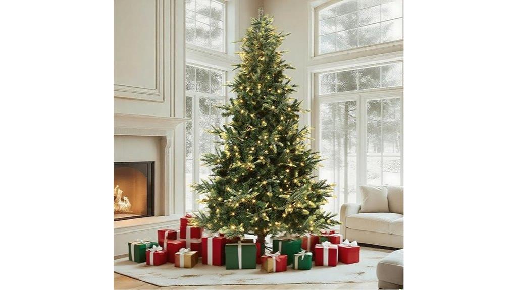 pre lit artificial christmas tree