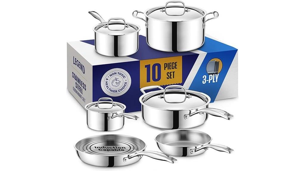 premium 3 ply stainless cookware