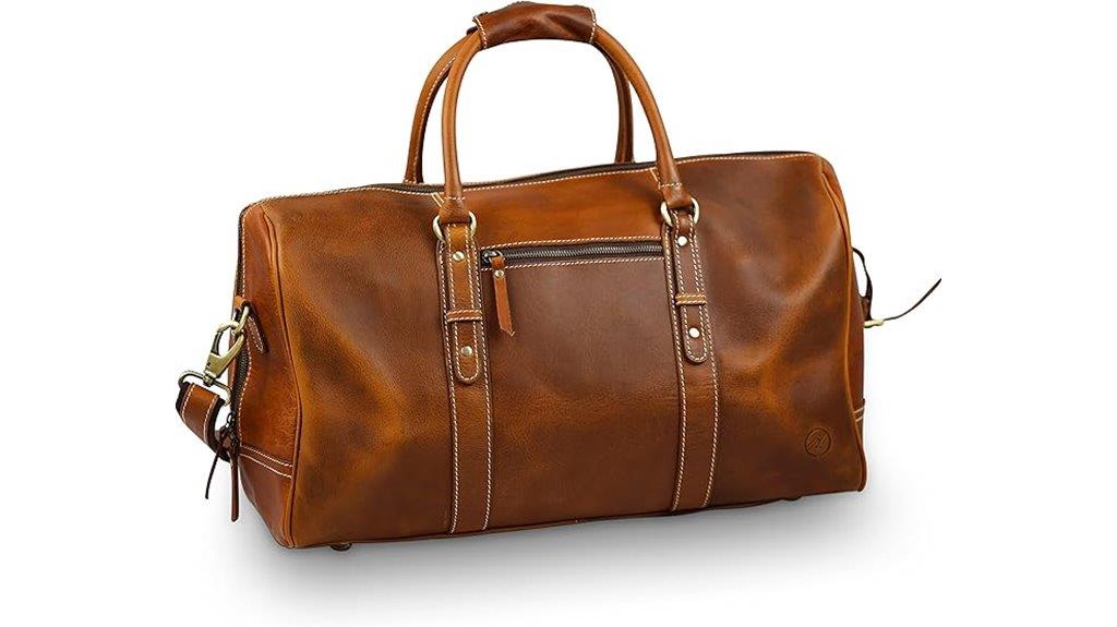 premium leather duffle bag