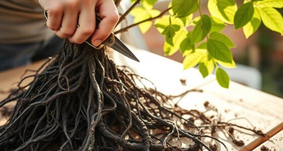 prune roots before transplant