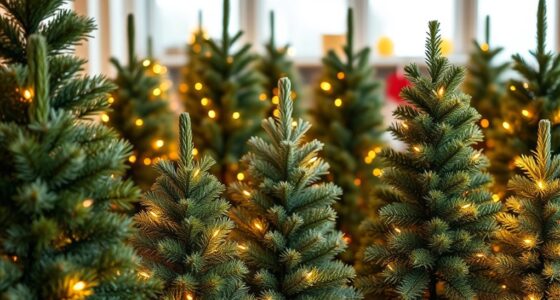 realistic pre lit christmas trees