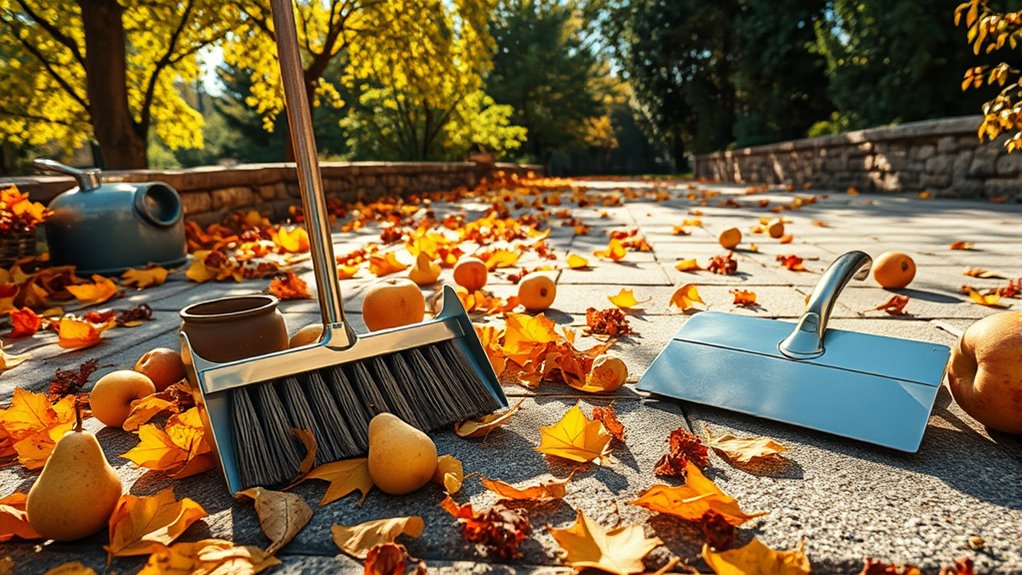 removing excess fruit and leaves