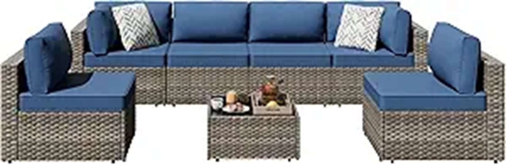 seven piece outdoor sofa