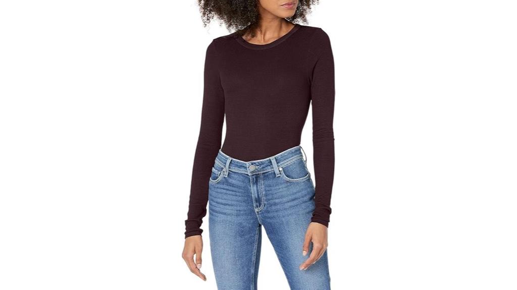 silk ribbed long sleeve