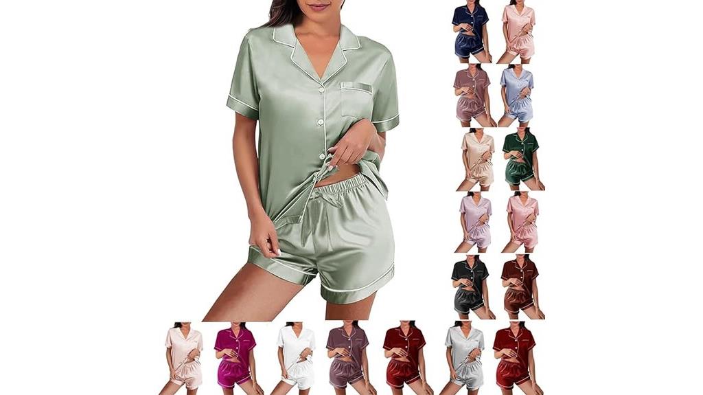 silk satin pajama set