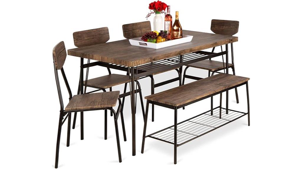 six piece modern dining set