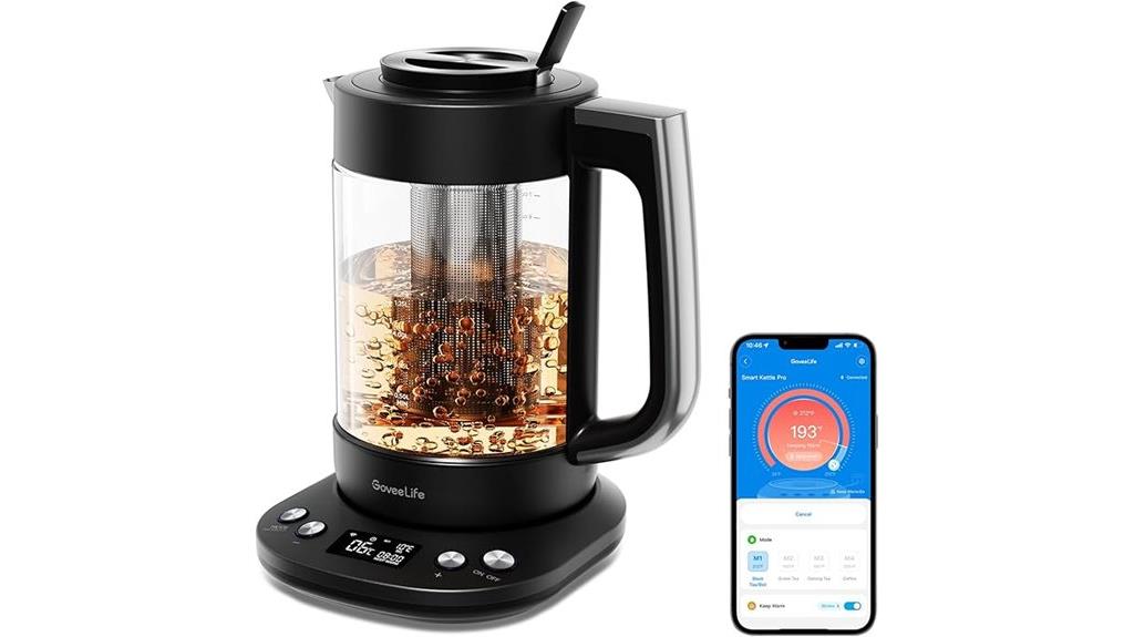 smart kettle with tea infuser