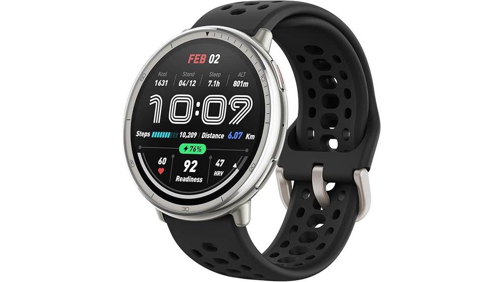 sporty smartwatch with fitness tracking