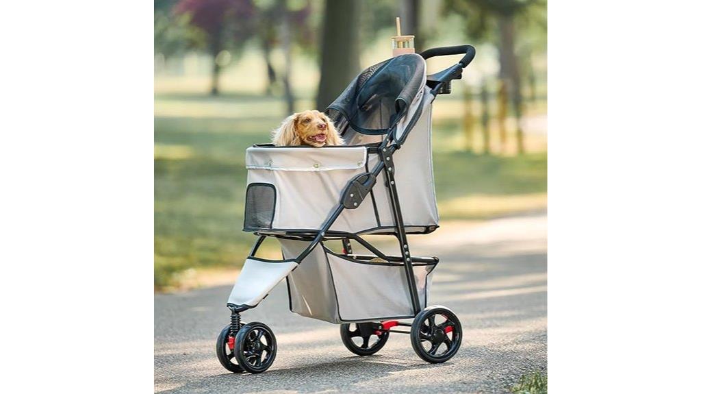 stroller with swivel canopy