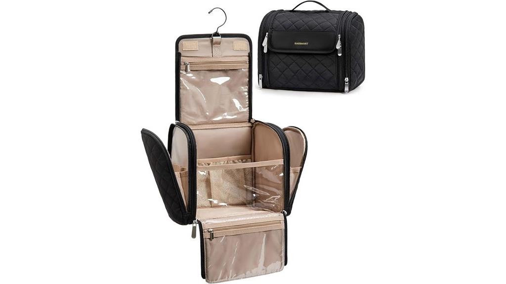 stylish hanging makeup organizer