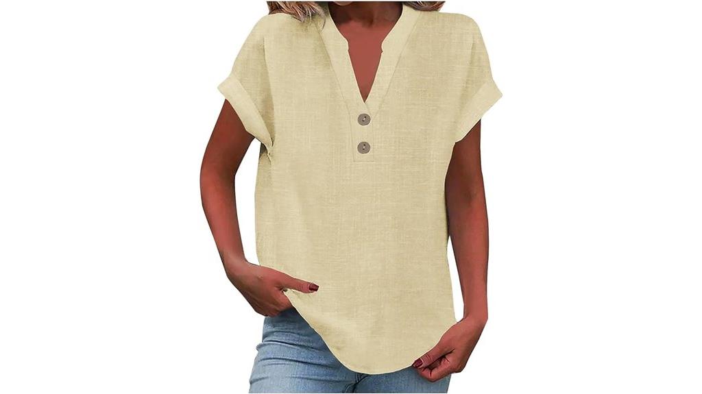 summer casual short sleeve tops