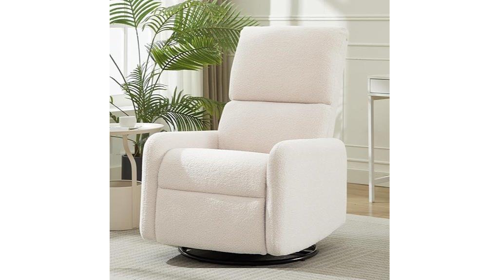swivel glider with storage