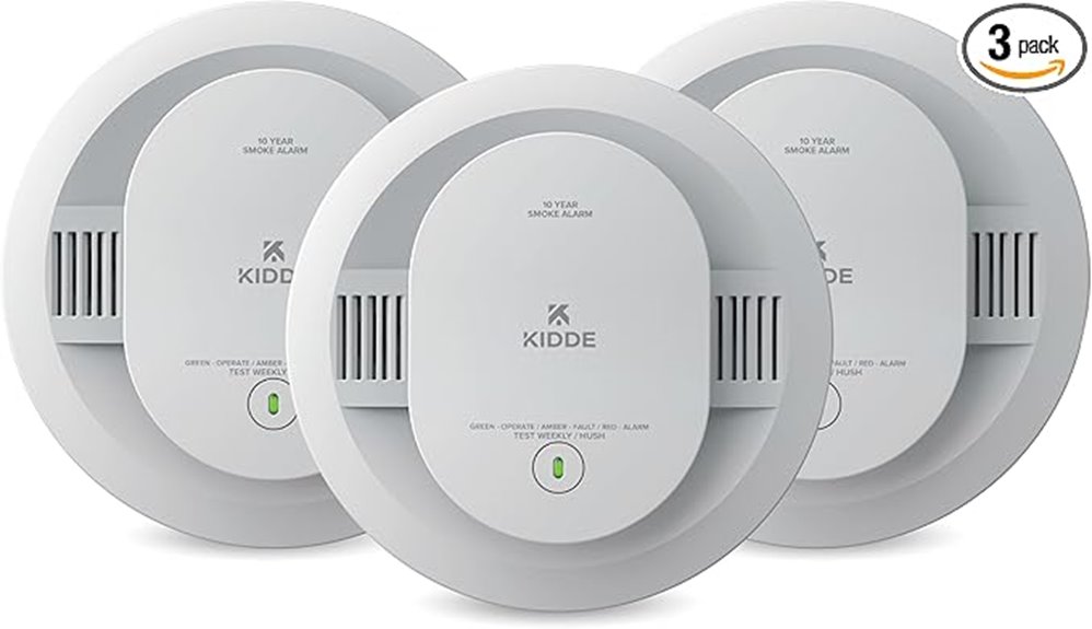three pack kidde smoke detectors