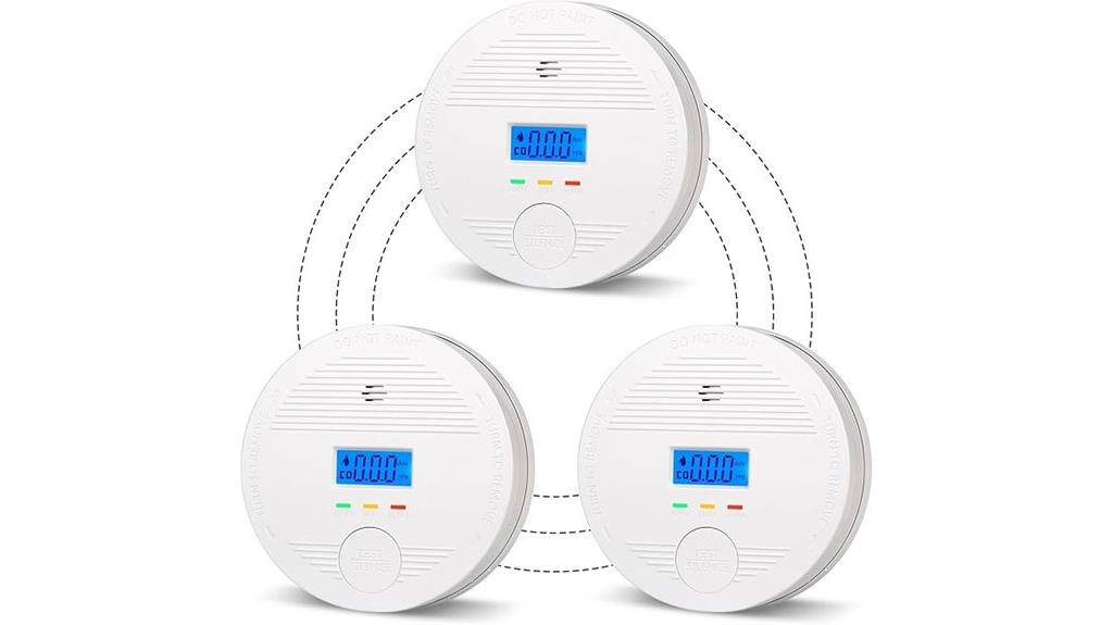three pack smoke co detectors