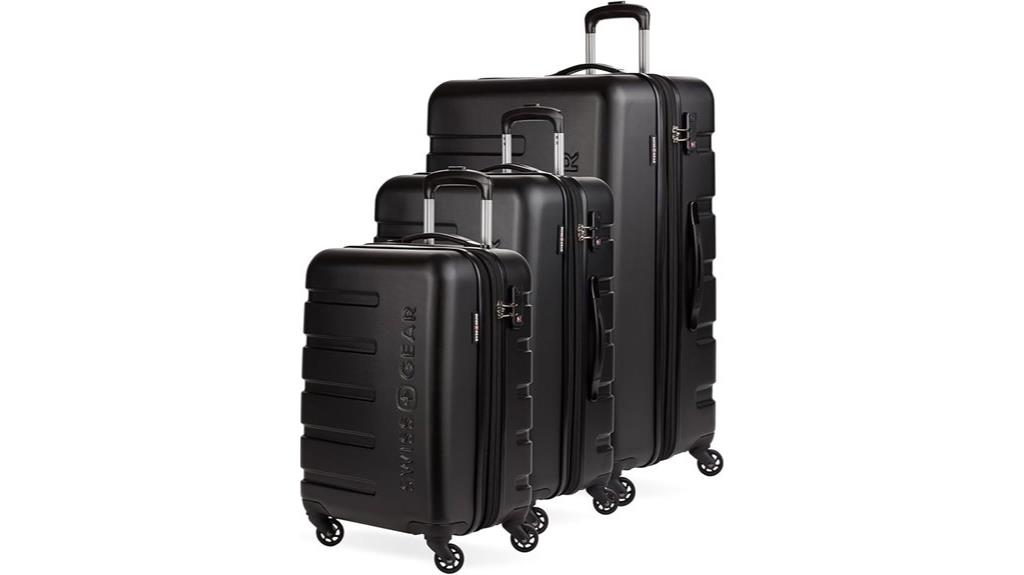 three piece hardside spinner luggage