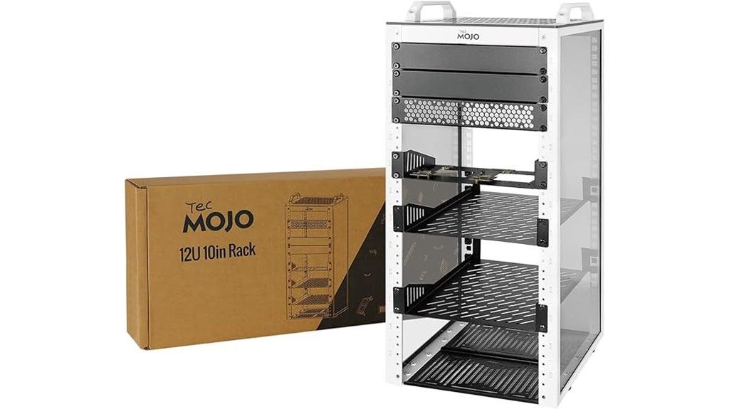 translucent panel network rack