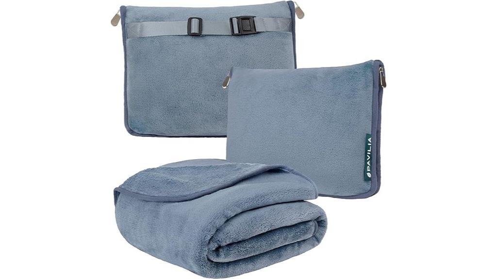 travel pillow and blanket