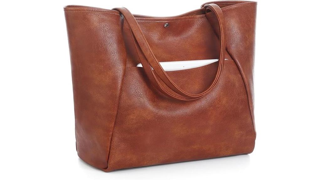 vegan leather large tote