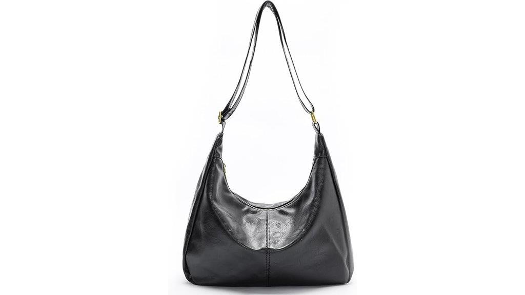 vegan leather shoulder bag