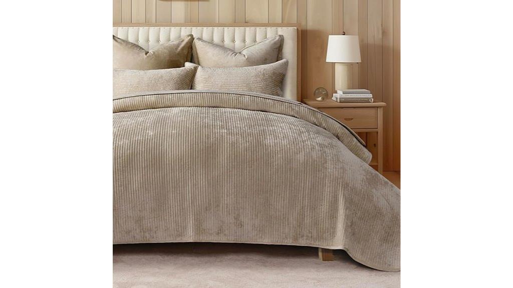 velvet king quilt set