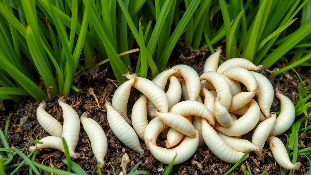 white grub lawn damage