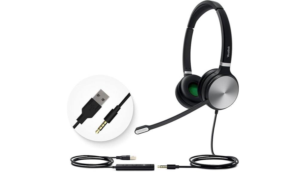 wired usb noise canceling headset