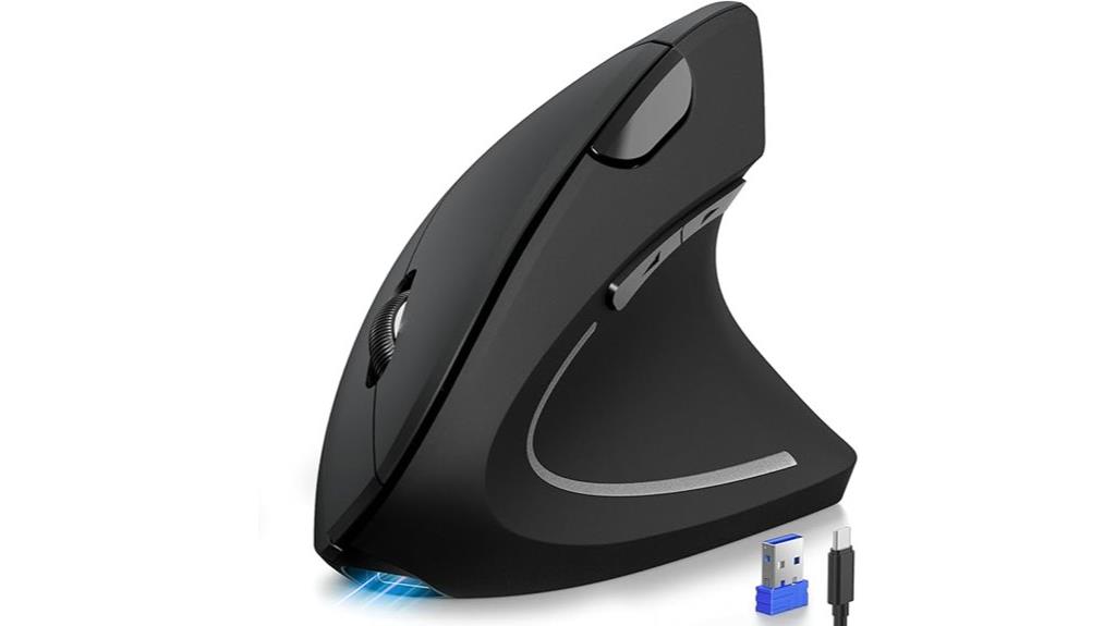wireless ergonomic adjustable mouse