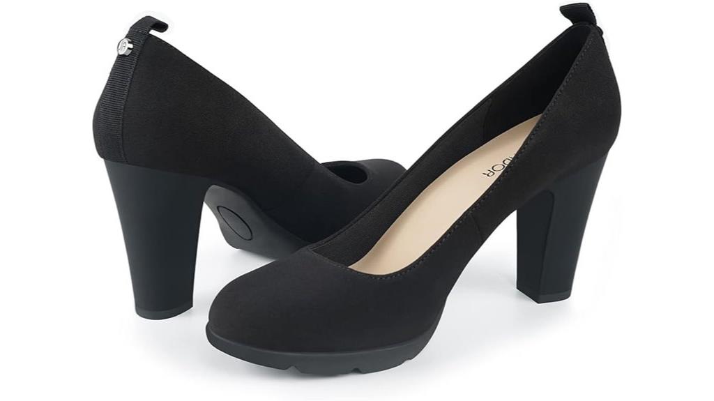 women s chunky heel pumps