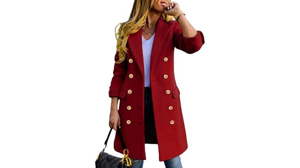 women s double breasted wool coats