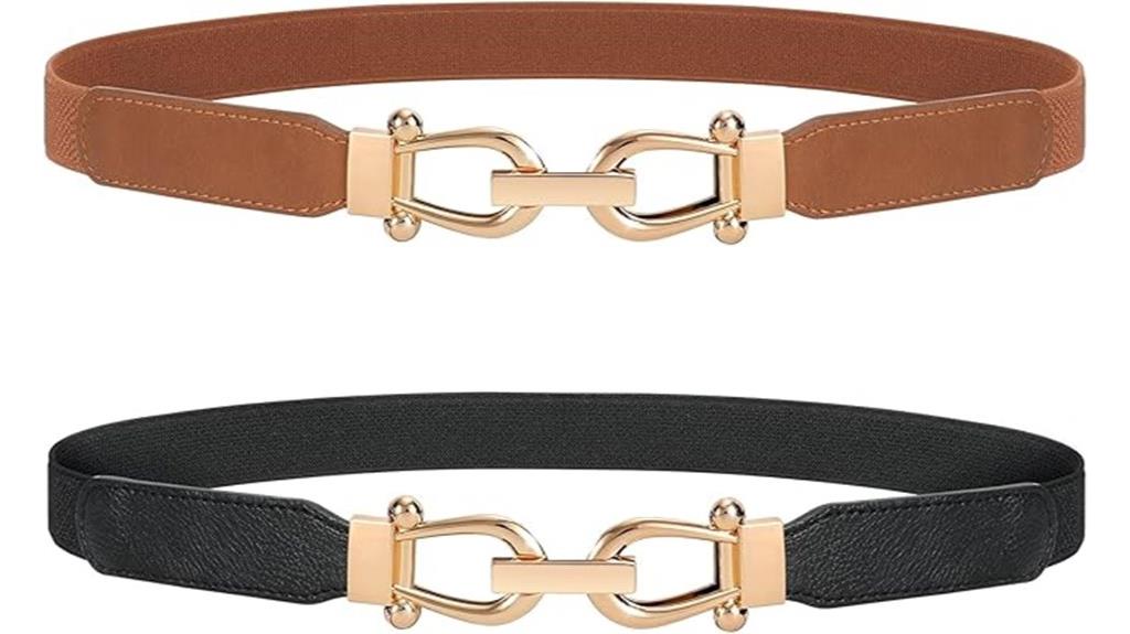 women s stretchy gold belt