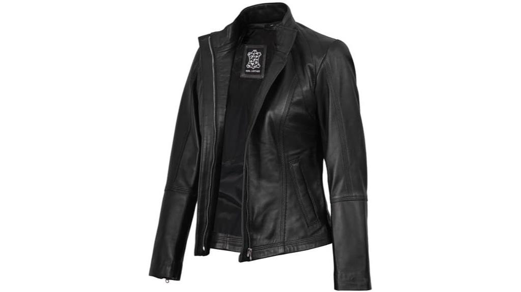 women s stylish leather jacket