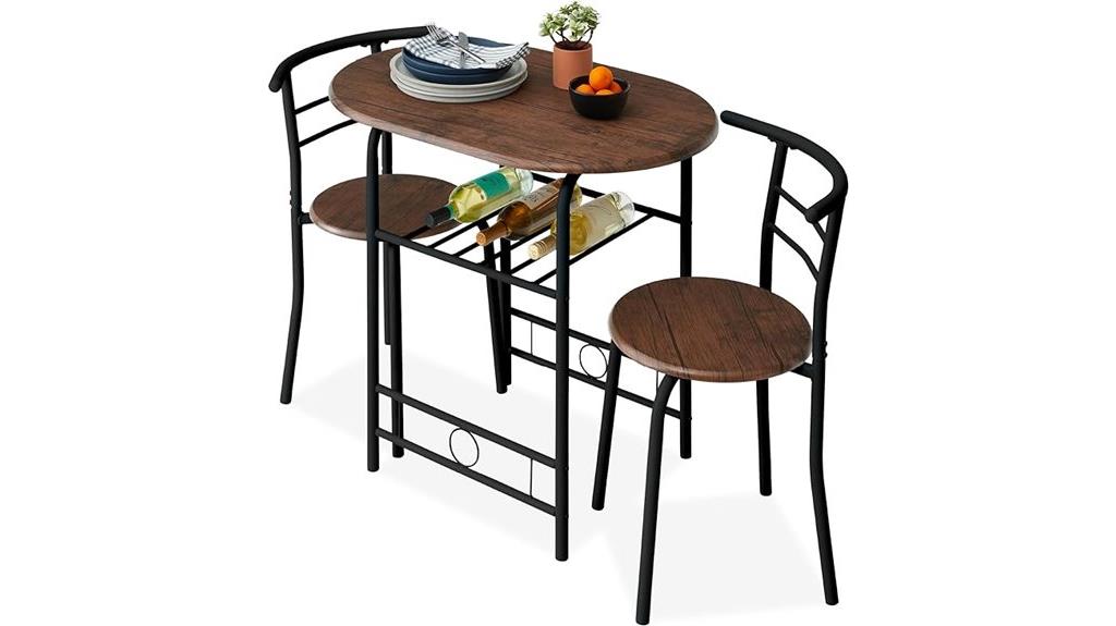 wooden 3 piece table set