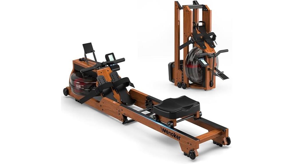 wooden foldable water rower