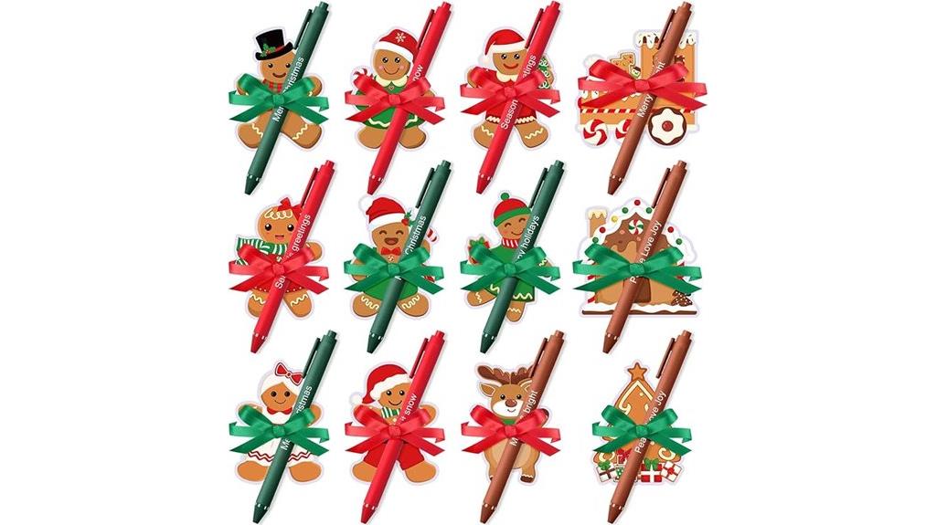 christmas sticky note pen set
