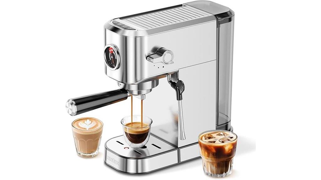 compact stainless espresso maker