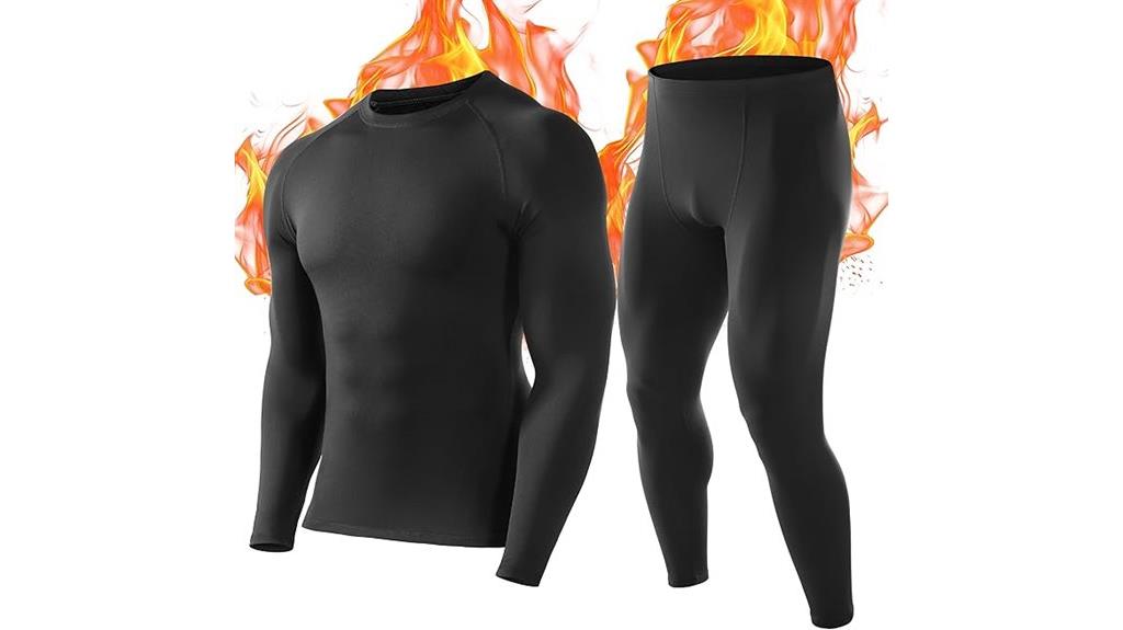 fleece lined ski thermal set