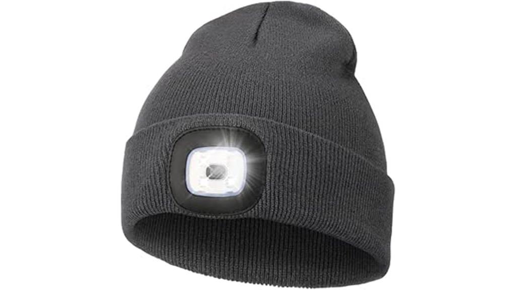 lighted usb rechargeable beanie