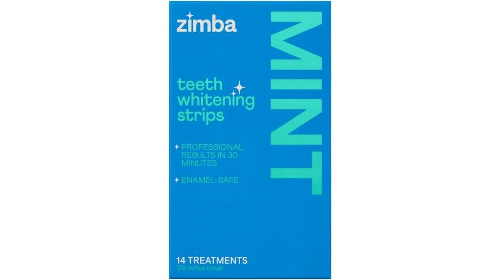 mint flavored whitening strips