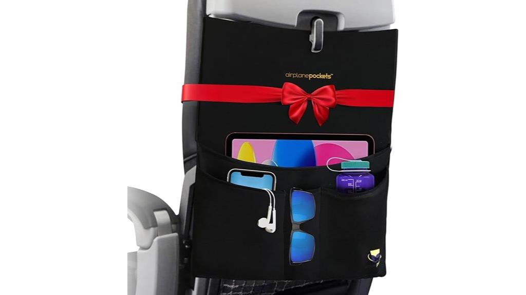 travel organizer for airplane pockets