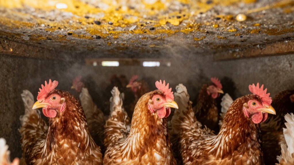 ammonia buildup from poor ventilation