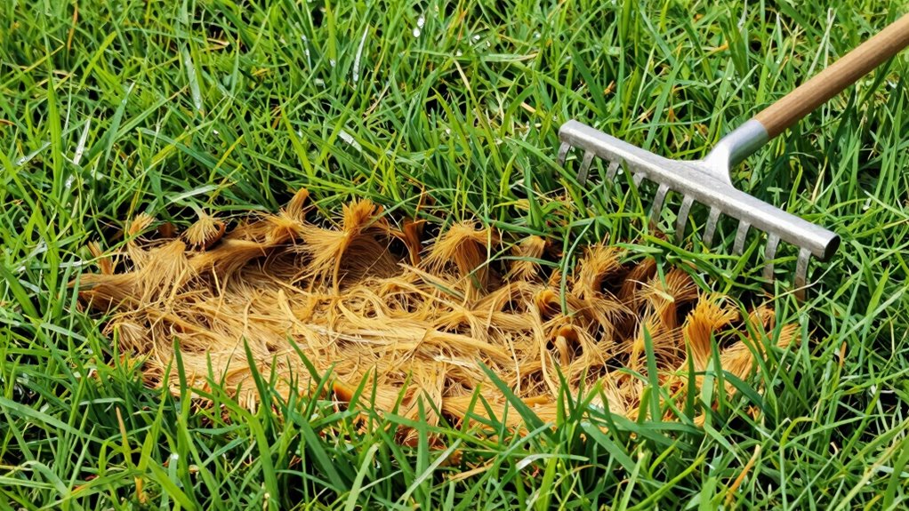 check for spongy thatch